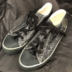 Authentic Thomas Wylde Skull Canvas Chuck Sneakers